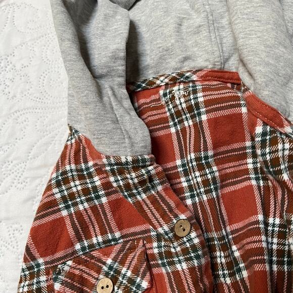 Love & Grow Turkey Day Tartan Hoodie Size 7 - Picture 5 of 7